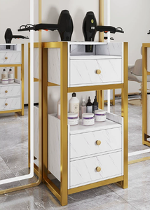 Carrito de Salón con Espejo, Mueble de Almacenamiento Multifuncional para Peluquería y Salón de Belleza, Diseño Moderno, Movilidad con 4 Ruedas - Product Image 4