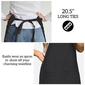 Tablier personnalisé avec logo brodé Tabliers personnalisés de haute qualité pour femmes Chef de cuisine imperméables promotionnels d'usine - Product Image 5