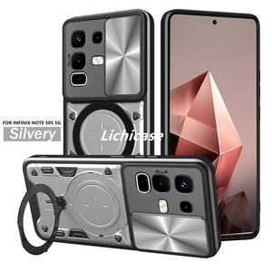 Lichicase Soporte de metal Cubierta de cámara deslizante Diseño TPU Hybrid PC One Case para Infinix <span class=keywords><strong>Note</strong></span> 50s Phone Cover - Product Image 5