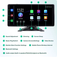 Écran tactile 4K de 10,36 pouces, Carplay, 4CH, 1080P, boîte noire de bus, 360 °   Système de sécurité pour camions avec caméra de tableau de bord à vue aérienne pour la marche arrière