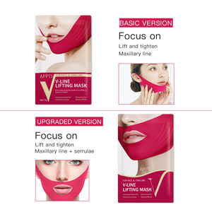 Máscara de Estiramiento Facial de Un Solo Uso al por Mayor, Tamaño de Viaje, Banda Reductora de Papada de Algodón, Vendaje Adelgazante con Ingredientes de Colágeno - Product Image 4