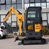 Mini-excavatrice agricole pour serre, 1,8 tonne, multifonction, compacte, sur chenilles, certifiée CE