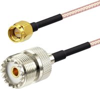 Câble coaxial RG316 SO239 UHF femelle vers SMA mâle/femelle, pigtail à faible perte 50 ohms, adaptateur d'antenne Wi-Fi, câble de raccordement RF