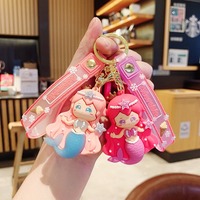 Petit cadeau créatif, vente en gros, Adorable poupée de dessin animé, sac à dos en caoutchouc, porte-clés de voiture, pendentif mignon Anime sirène porte-clés