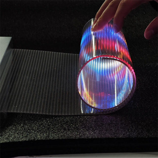 Flexible Transparent Glass LED Film Screen Ultra Thin LED Window Display Wall Panel for Advertising
