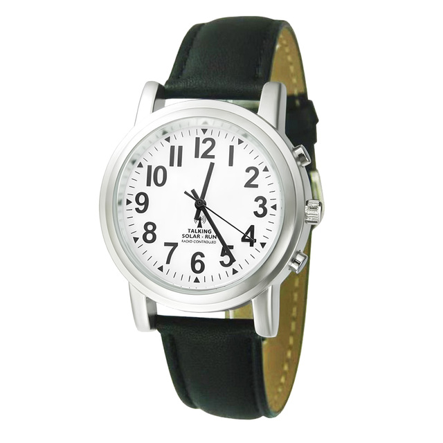 Radio Controlled Talking Watch With 1 Button for Visually Impaired, Elderly or Blind Atomic Talking Watch Multi Band
