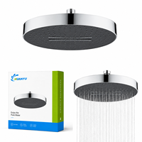 Pommeau de douche rond de luxe grand format 30 cm, expérience spa, panneau supérieur moderne et durable anti-colmatage pour une couverture complète de la salle de bain