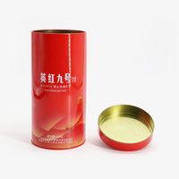 Boîte de café d'emballage hermétique ronde de luxe imprimée sur mesure boîte cylindrique de qualité alimentaire boîtes de conserve de thé avec couvercle enfichable