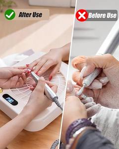 Aspirateur de poussière à ongles à faible bruit 4300 tr/min, ventilateur d'aspiration réglable à 45 vitesses, extracteur de poussière avec filtre réutilisable et écran LED - Product Image 4