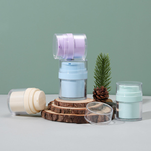 Pot de crème sous vide rechargeable et recyclable, idéal pour les voyages, flacon pompe sans air en plastique vide, haut de gamme, pour masque facial et sérum de soin de la peau - Product Image 1