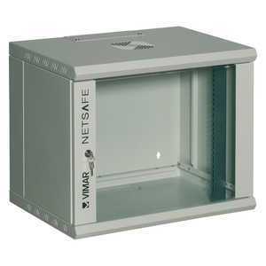 Vimar Netsafe 19in 9u Panel Frame With Glass Door And Lock For <b>Network</b> Equipment Enclosure - Product Image 1