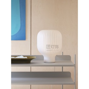 Silk Lampshade <b>Table</b> Lamp E27 <b>Led</b> 36V Ac 85-265V Switch Control Creamy Nordic Style Living Room Bedroom <b>Bedside</b> Lamp - Product Image 4