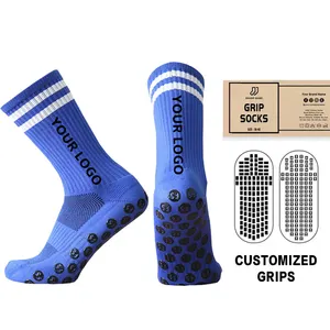 Personalized Logo Supplier Antislip Soccer American Unisex Non Slip Grips Customized Football Sock