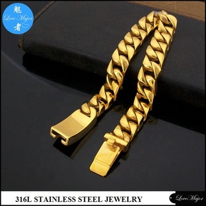 Bracelet en acier inoxydable à maillons de chaîne cubains ronds lourds de 12mm pour homme <span class=keywords><strong>motard</strong></span> - Product Image 4