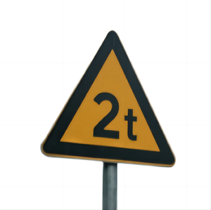 علامات السلامة المرورية المصنوعة من سبيكة معدنية مع لوح إشارات الشوارع المجلفن من موردي الصين الطول والحد الأقصى للسرعة - Product Image 3