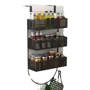 Tủ lạnh màu đen kệ móc bên tường treo giá - Product Image 4