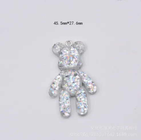 Shiny Glitter Bear Hanger Charms Diy Sieraden Accessoires Speelgoed Geschenken Grote Beer Schooltas Charmes Sleutelhanger Charmes