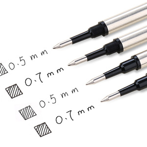 Bút bi Hero 359 màu đen, ngòi 0.7mm, ruột bút thay thế, thân kim loại, đầu bi nhựa PE có ren, dùng cho văn phòng - Product Image 6