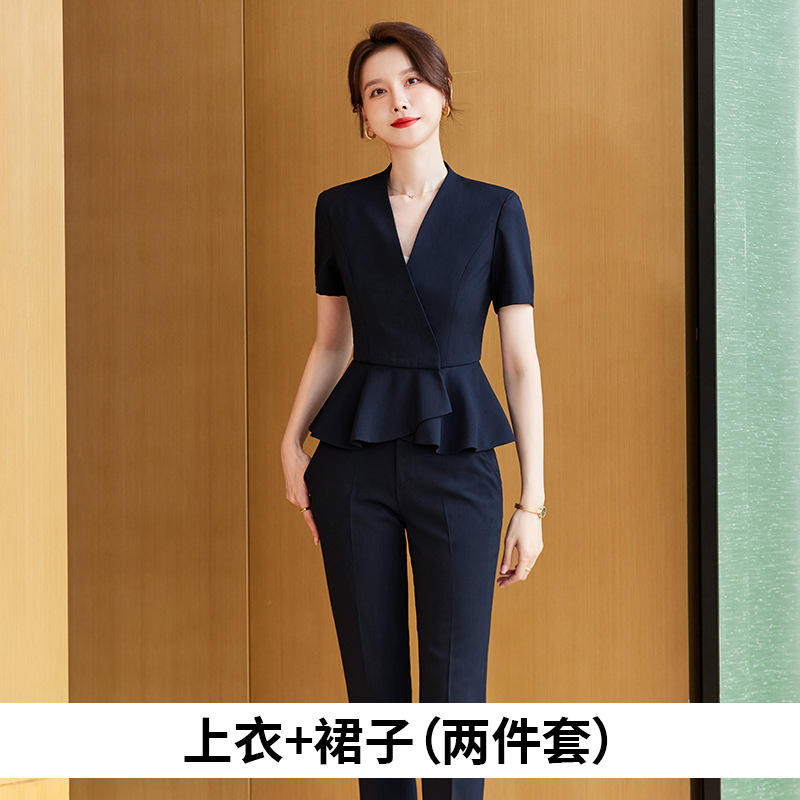 กางเกงสูทสีดำสีสันสดใส