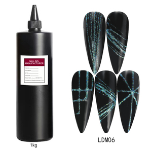 Mocmaki Cat Eye Spider Gel 10mL Vernis à Ongles UV Élastique pour Nail Art Certifié MSDS ROUGE Or Noir Blanc - Product Image 6