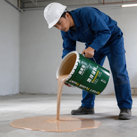 Peinture époxy pour sols décoratifs brillants avec sable coloré, revêtement époxy terrazzo pour salle d'exposition