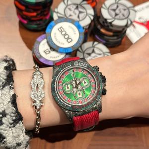 Orologi di Stile Premium per Uomo - Orologio Meccanico da Uomo a Carica Manuale con Design Ispirato alle Corse in Fibra di Carbonio in Stile Daytona - Product Image 3