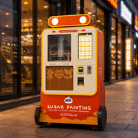 Nouvelle machine distributrice intelligente de sucre artistique, dessin automatique de motifs, faible taux de défaillance, machine commerciale de peinture au sucre