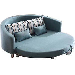 Folding Sitting Room Luxury <strong>Double</strong> Seat Couch <strong>Sleeper</strong> King Size Round Curved Multifunctional Sofa Beds - Product Image 3