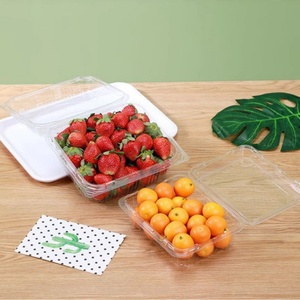 Boîte à clapet populaire en plastique jetable pour fruits et pâtisseries, emballage pour e-commerce de biscuits, gâteaux, beignets, aliments, sushis, pizzas, avec gaufrage UV - Product Image 3