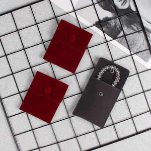 Bolsa de terciopelo de doble cara para joyería, disponible al por mayor, en varios colores, pequeña y portátil. - Product Image 3