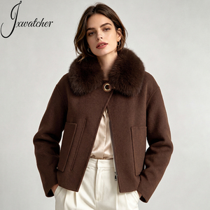 <span class=keywords><strong>Cappotto</strong></span> invernale a maniche lunghe con cerniera sottile morbido e spesso ingrosso <span class=keywords><strong>cappotto</strong></span> di lusso in lana <span class=keywords><strong>Cashmere</strong></span> a doppia faccia pelliccia di volpe da <span class=keywords><strong>donna</strong></span> - Product Image 1