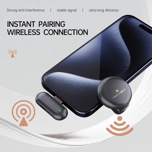 Micrófono <span class=keywords><strong>de</strong></span> Solapa Inalámbrico SX19 Plug and Play con Clip para Cuello, Efecto <span class=keywords><strong>de</strong></span> Reverberación, Cancelación <span class=keywords><strong>de</strong></span> Ruido DSP para Cámara - Product Image 5