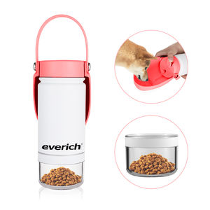 Botella de Agua Portátil 2 en 1 para Perros Everich de Boca Ancha, Doble Pared, Acero Inoxidable 304, 700 ml, con Contenedor de Comida - Product Image 4