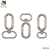 Mousqueton à ressort en métal, en alliage de zinc, pivotant, en forme d'œuf, pour laisse de chien, porte-clés, sac à dos, sac à main