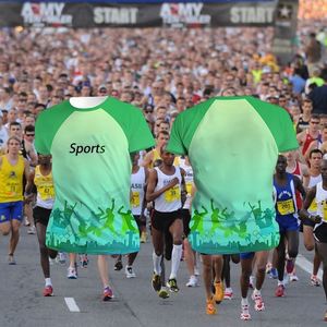 Camiseta Deportiva de Poliéster para Hombre, Secado Rápido, para Maratón Urbano, Impresión Digital por Sublimación, Transpirable, Venta Caliente 2025 - Product Image 1