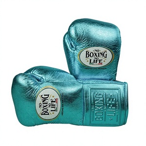 Gants de boxe professionnels en cuir de haute qualité, à doigts entiers, avec fermeture à lacets, personnalisables, pour l'entraînement et le sparring, unisexe - Product Image 1