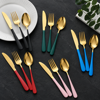 Juego de Cucharas y Tenedores de Acero Inoxidable Serie 1010, Mango con Acabado Plateado, Duradero, Fácil de Limpiar, Diseño Artesanal, para Hoteles, Restaurantes y Comedores
