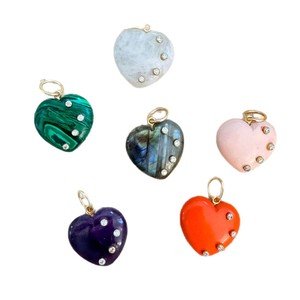 Station indépendante transfrontalière 18K pendentif de rétention de couleur collier en acier inoxydable coloré coeur étoile coquille pour enfants - Product Image 5