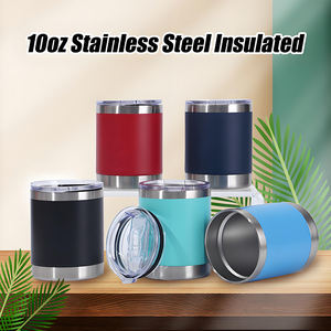 أكواب برتقالية سعة 10 أونصات للطباعة، أكواب منخفضة الدهون مع غطاء، أكواب قهوة صغيرة لطيفة بشعار مخصص لأعياد الميلاد والمهرجانات - Product Image 6