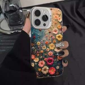 เคสโทรศัพท์เนื้อแข็งพิมพ์ลายเลเซอร์พร้อมลวดลายดอกไม้ทะเลหลากสีสันเข้ากันได้กับ iPhone x XR XS MAX 11 12 13 14 15 16 17Pro - Product Image 3