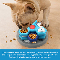 Plateau d'alimentation rotatif interactif pour animaux de compagnie en PP non toxique, conception anti-étouffement et anti-ballonnements, pour une alimentation lente - Vente en gros