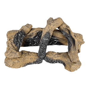 Tronchi decorativi fatti a mano in ceramica per caminetto - Product Image 1