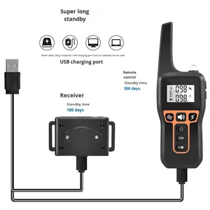 Venta al por mayor dispositivo de entrenamiento de perros de <span class=keywords><strong>1000m</strong></span>, <span class=keywords><strong>collar</strong></span> de plástico con <span class=keywords><strong>control</strong></span> remoto para entrenamiento antiladridos, <span class=keywords><strong>control</strong></span> de ladridos de mascotas - Product Image 5