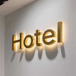 Insegna Elettronica 3D Personalizzata per Hotel con <span class=keywords><strong>Font</strong></span> Pubblicitario Illuminato per Decorazione e Illuminazione - Product Image 1