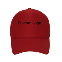 Vente en gros de casquettes de baseball à 5 panneaux pour le sport, publicité, visière d'été, casquette de baseball en maille, casquette en filet éponge, logo personnalisé