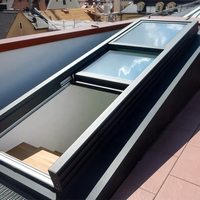 Fenêtre de toit ouvrante motorisée en profilé aluminium, personnalisée, électrique, automatique, rétractable, pour patio