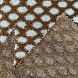 Tissu d'habillement tricoté extensible en poly viscose spandex à motif jacquard géométrique à pois recommandés