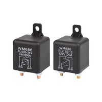 Relé de Arranque Automotriz de 100A 120A 200A DC 12V 24V, 4 Pines, Normalmente Abierto, Piezas de Repuesto Eléctricas para Automóviles de Alta Resistencia
