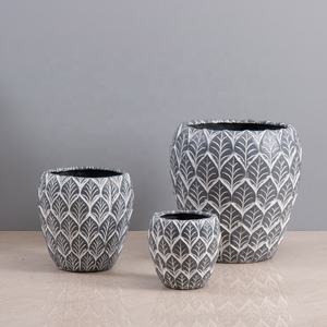 Jardin Décoration En Pierre Naturelle Cay Surface en Relief Fleur Pots Planteur - Product Image 4