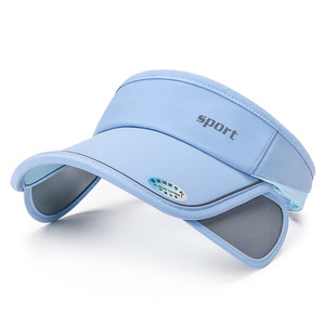 Adjustable Brim Sun Protection Visor Cap Unisex Breathable Flat Brim For Outdoor Activities Summer Use - Product Image 3